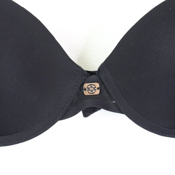 Nicole Miller Jersey & Mesh Lightly Padded Underwire Bra Black‎ Size 34B - Picture 3 of 6
